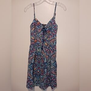 Bebop Tank top Multi Color Lightweight Sundress Mini Short Dress Small